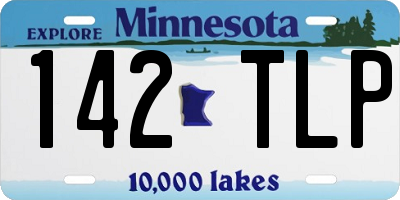 MN license plate 142TLP
