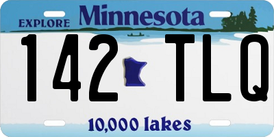 MN license plate 142TLQ