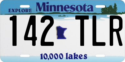 MN license plate 142TLR