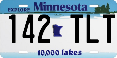 MN license plate 142TLT