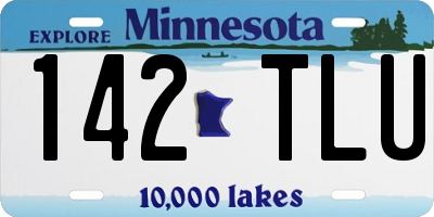 MN license plate 142TLU