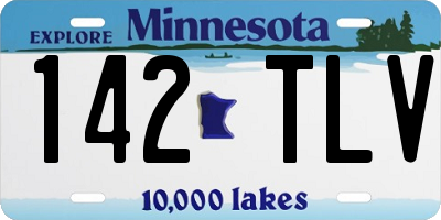 MN license plate 142TLV
