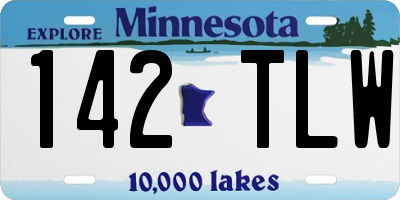 MN license plate 142TLW