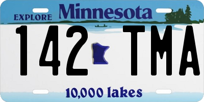 MN license plate 142TMA