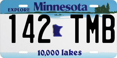 MN license plate 142TMB