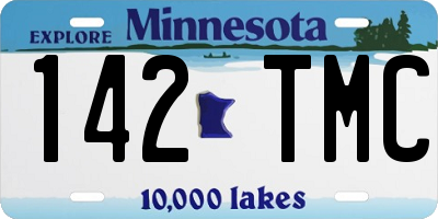 MN license plate 142TMC