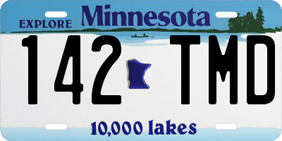 MN license plate 142TMD