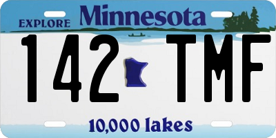 MN license plate 142TMF