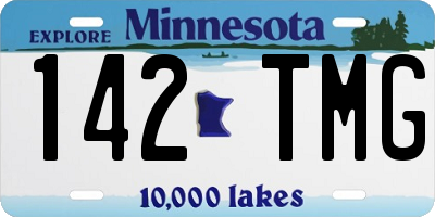 MN license plate 142TMG