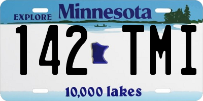 MN license plate 142TMI