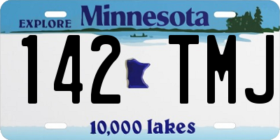 MN license plate 142TMJ