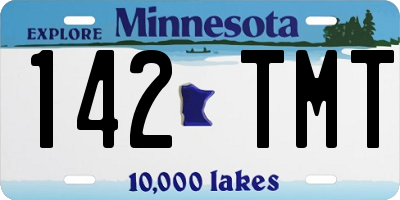 MN license plate 142TMT