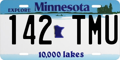 MN license plate 142TMU