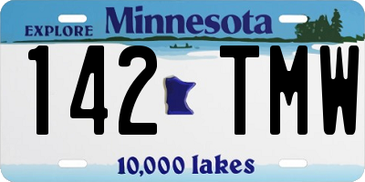 MN license plate 142TMW