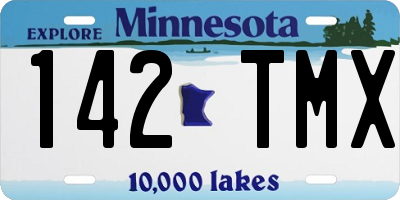 MN license plate 142TMX