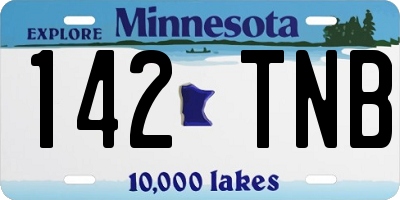 MN license plate 142TNB
