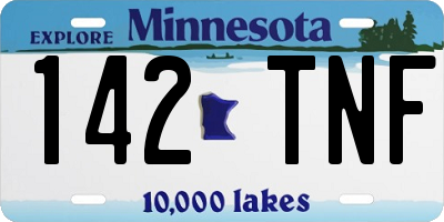MN license plate 142TNF