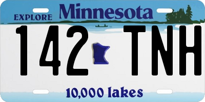 MN license plate 142TNH