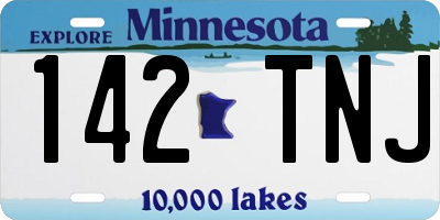 MN license plate 142TNJ
