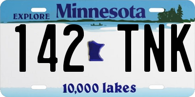 MN license plate 142TNK