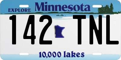 MN license plate 142TNL
