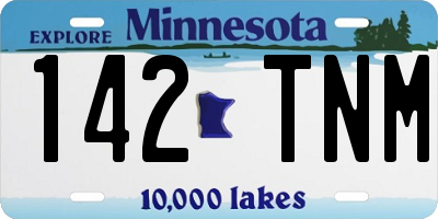 MN license plate 142TNM