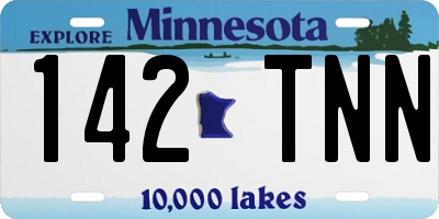 MN license plate 142TNN