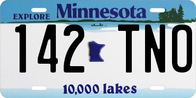 MN license plate 142TNO