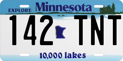 MN license plate 142TNT
