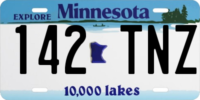 MN license plate 142TNZ