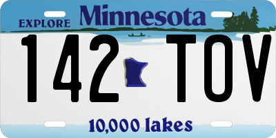 MN license plate 142TOV