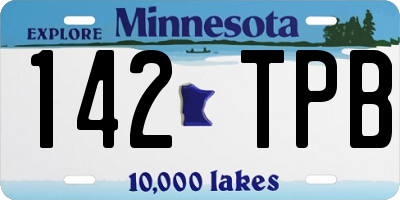 MN license plate 142TPB