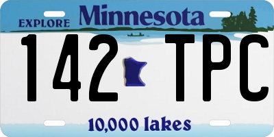 MN license plate 142TPC