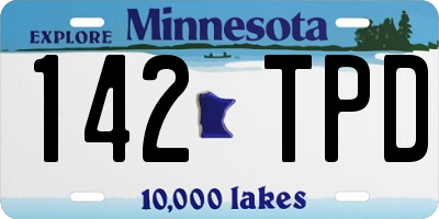 MN license plate 142TPD