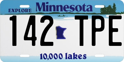 MN license plate 142TPE