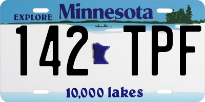 MN license plate 142TPF