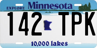 MN license plate 142TPK