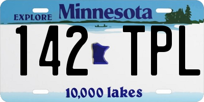 MN license plate 142TPL