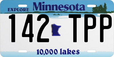 MN license plate 142TPP