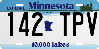 MN license plate 142TPV