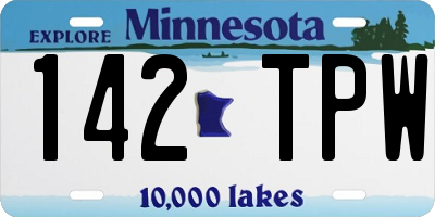 MN license plate 142TPW