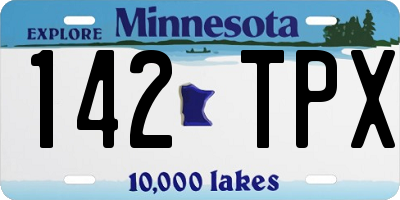 MN license plate 142TPX