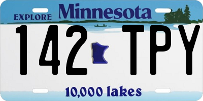 MN license plate 142TPY