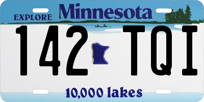 MN license plate 142TQI