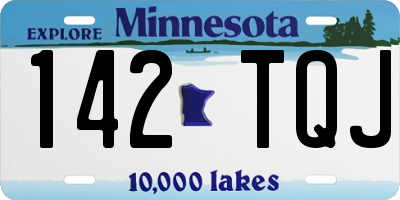 MN license plate 142TQJ