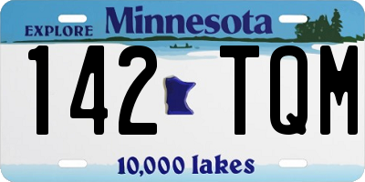 MN license plate 142TQM