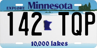 MN license plate 142TQP