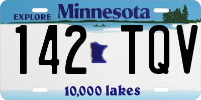 MN license plate 142TQV