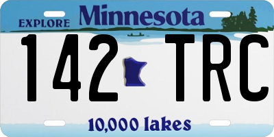 MN license plate 142TRC