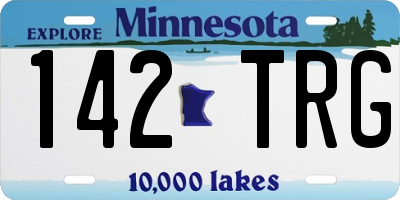 MN license plate 142TRG